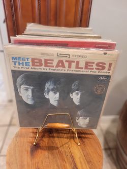 Vintage MCM Vinyl Album Wire Metal 60 Slot Rack 19" Wide 