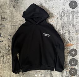 Essentials Cream and Black Hoodie