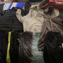 Clothes for sale from shirts to coats and hoodies 