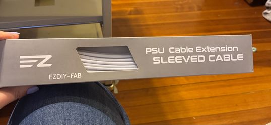 PSU cable extension sleeved cable