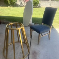 World Market Round Dining Table & Six Chairs