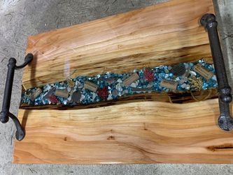 Live edge/natural edge serving tray