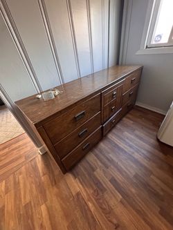 Dark Wood 9-Drawer Dresser