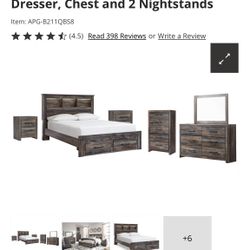 A Bedroom Set Without The Headboard And Mattress 