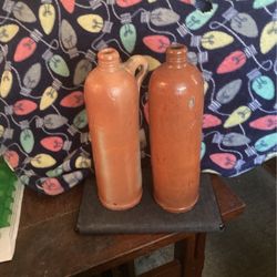 Pair Of Ober Nassau Stone Bottles