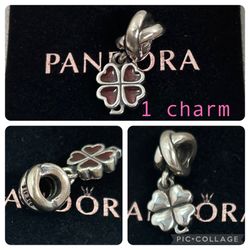 1 Pandora Lucky Clover Dangle charm