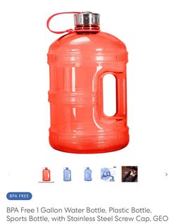 One Gallon Water Bottles with Metal Cap BPA free