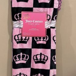 Juicy Couture Oversized Plush Throw Blanket 