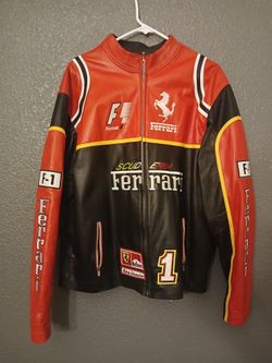Leather Ferrari Racing Jacket