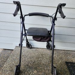 Carex Brand Rollator/Walker with seat and storage