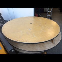 Round Wood Table With Hole