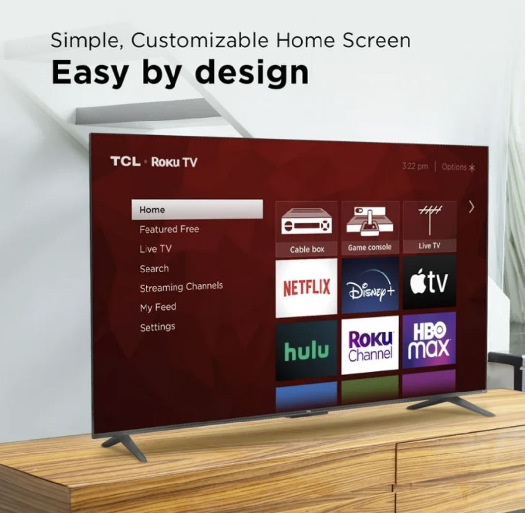 TCL 75” Class S4 4K UHD HDR Smart TV with Roku TV 75” 