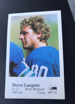 Vintage 1982 Seahawks police card Steve Largent