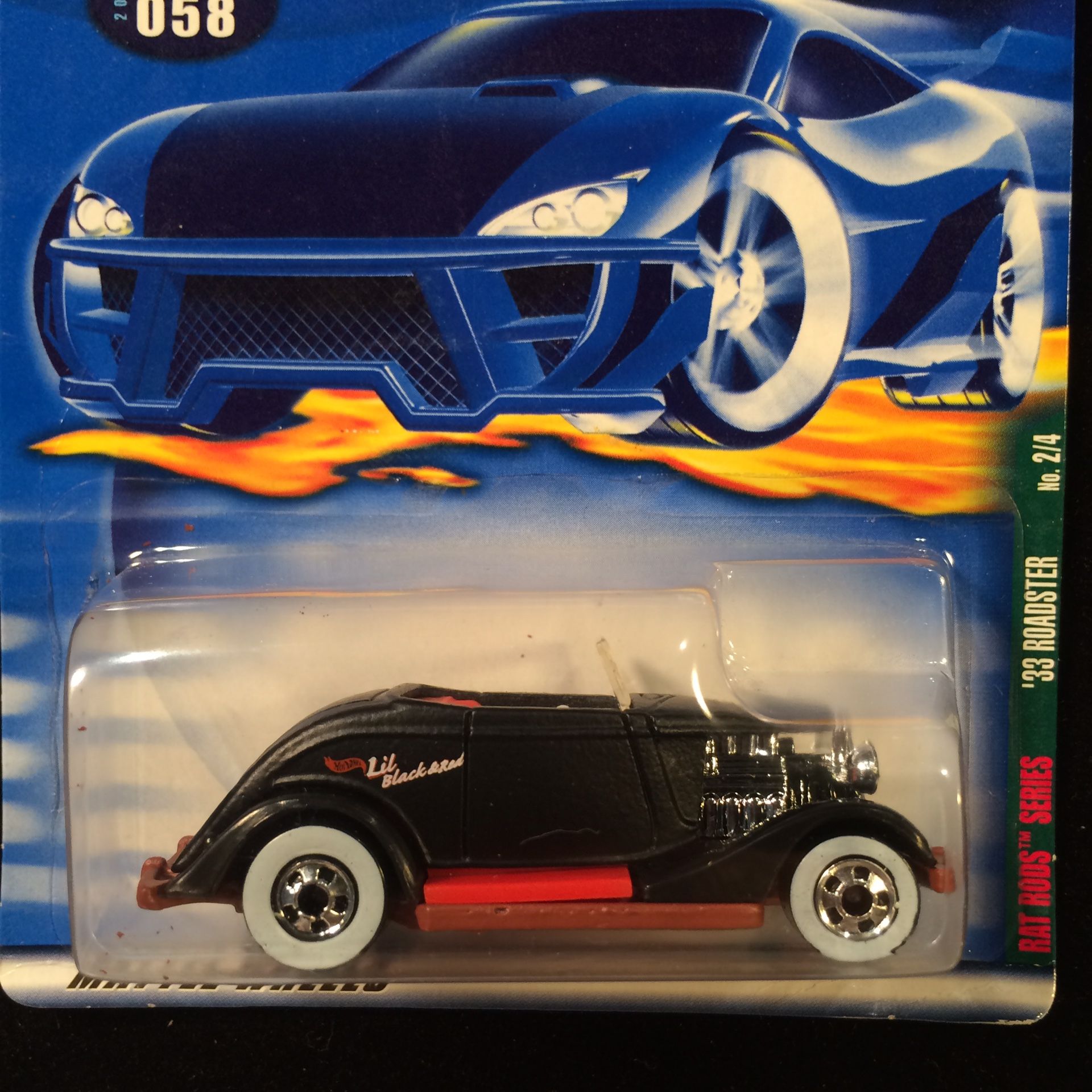 Hot Wheels Rat Rods Series ‘33 Roadster • Black • White Wall 5 Spokes