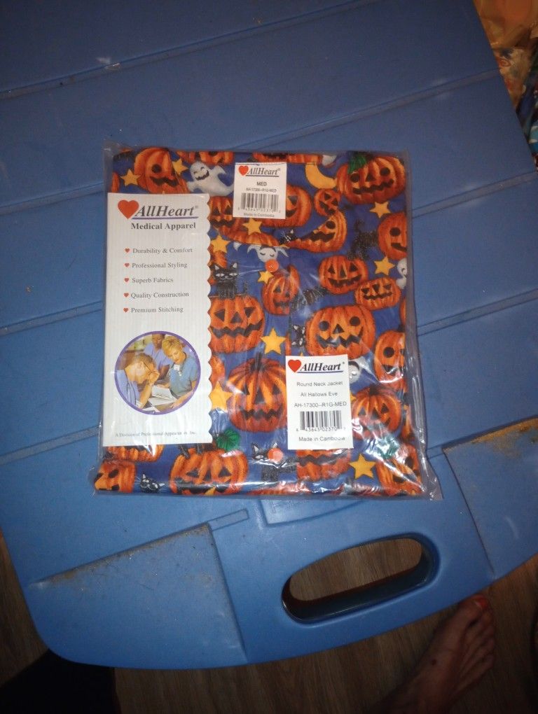 "Halloween"Scrub Jacket