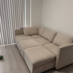 Beige Sectional Couch