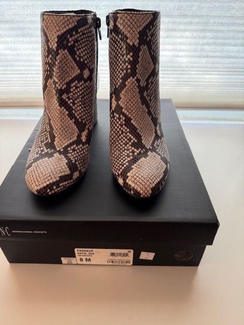 INC Women Boots Size 8 Brand New Snake