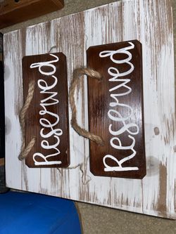 Wedding reserved signs
