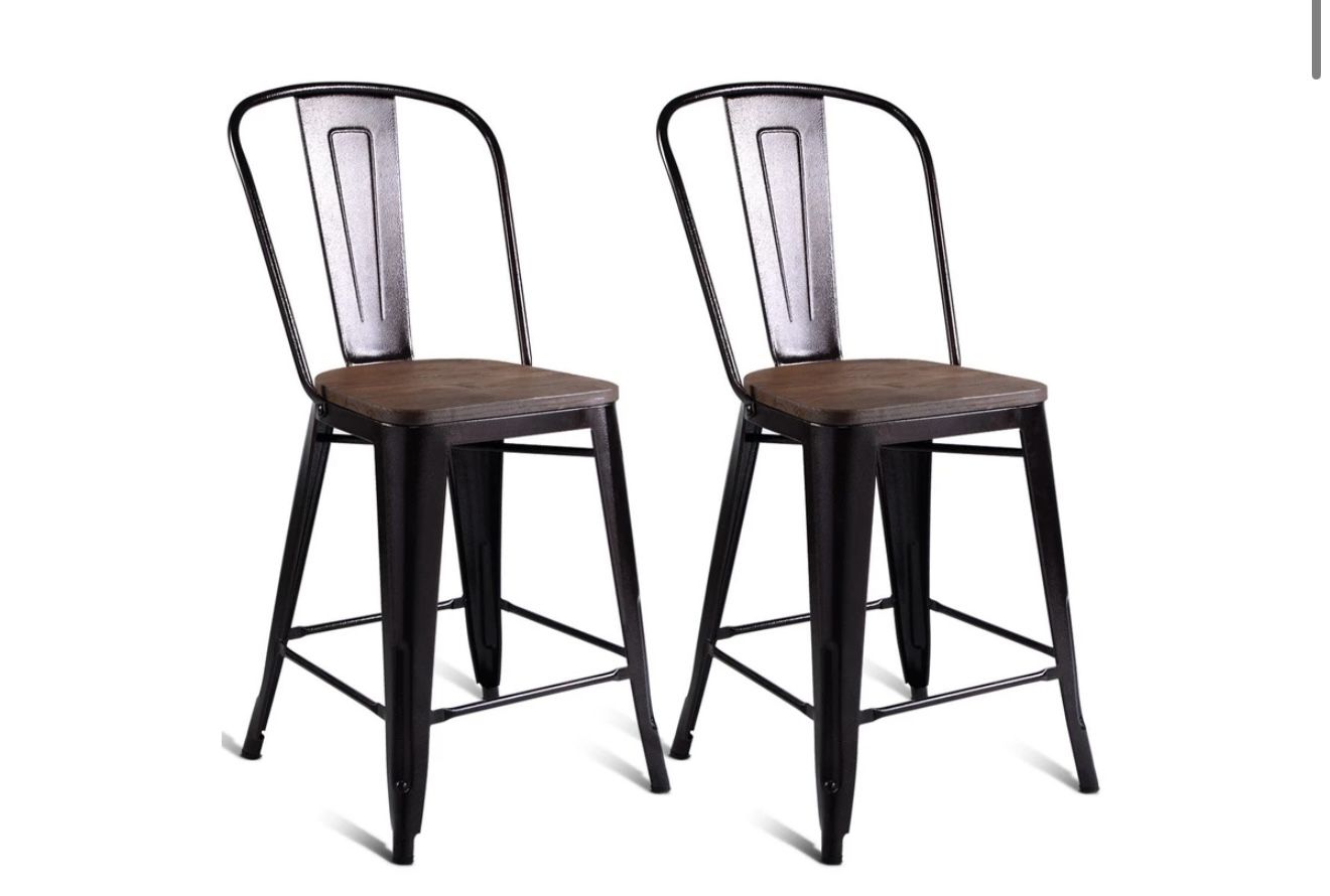 Costway Set of 4 Tolix Bar Stools