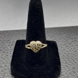 10k Heart Nugget Ring 