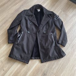 BLACK RAIN COAT TRENCH MEDIUM 