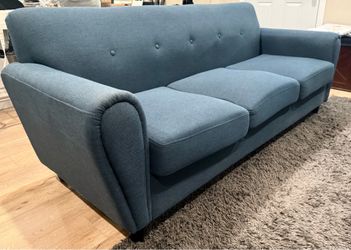 Modern Navy Blue 78” Sofa Couch - Excellent Condition