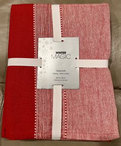 NEW!!! Red Holiday Tablecloth - 60x84