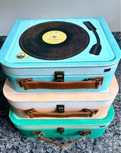 Molly & Rex Vintage Record Player Storage Box Set (3) – Punch Studio