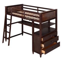Havannah Kids Twin Loft Bed With Drawers - Brand New In Box