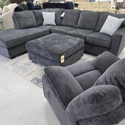 L Shaped Modular Sectional Sofa Loveseat Recliner ottoman FAST Delivery Color Options Only $39 Down Payment 👉 PLEASE ASK FOR JON GREEN WHEN YOU ARRIV