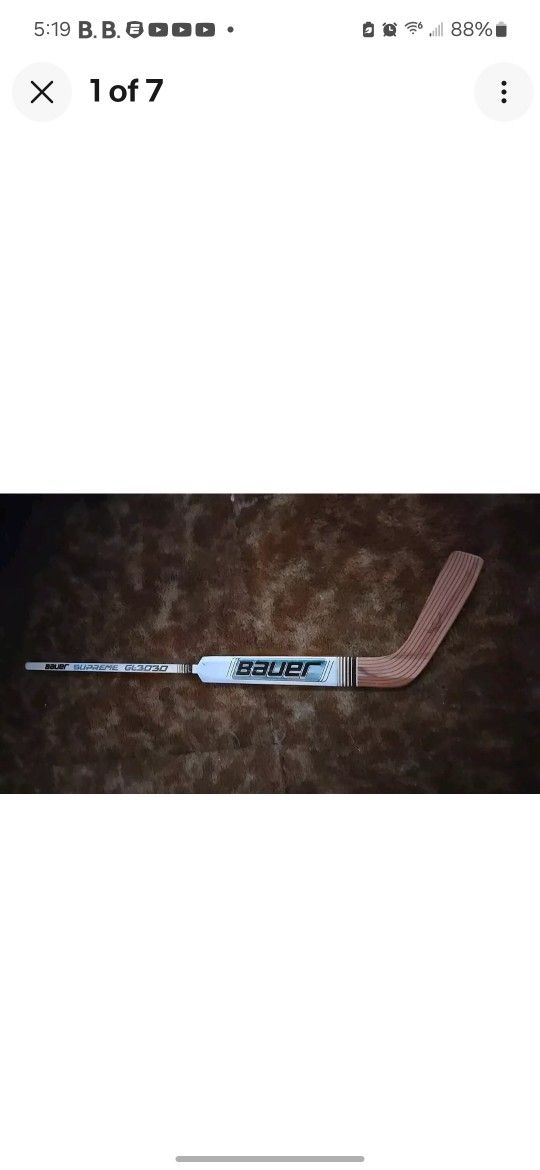 Manon Rhéaume Sighned Hocky Stick (Signature Faded)