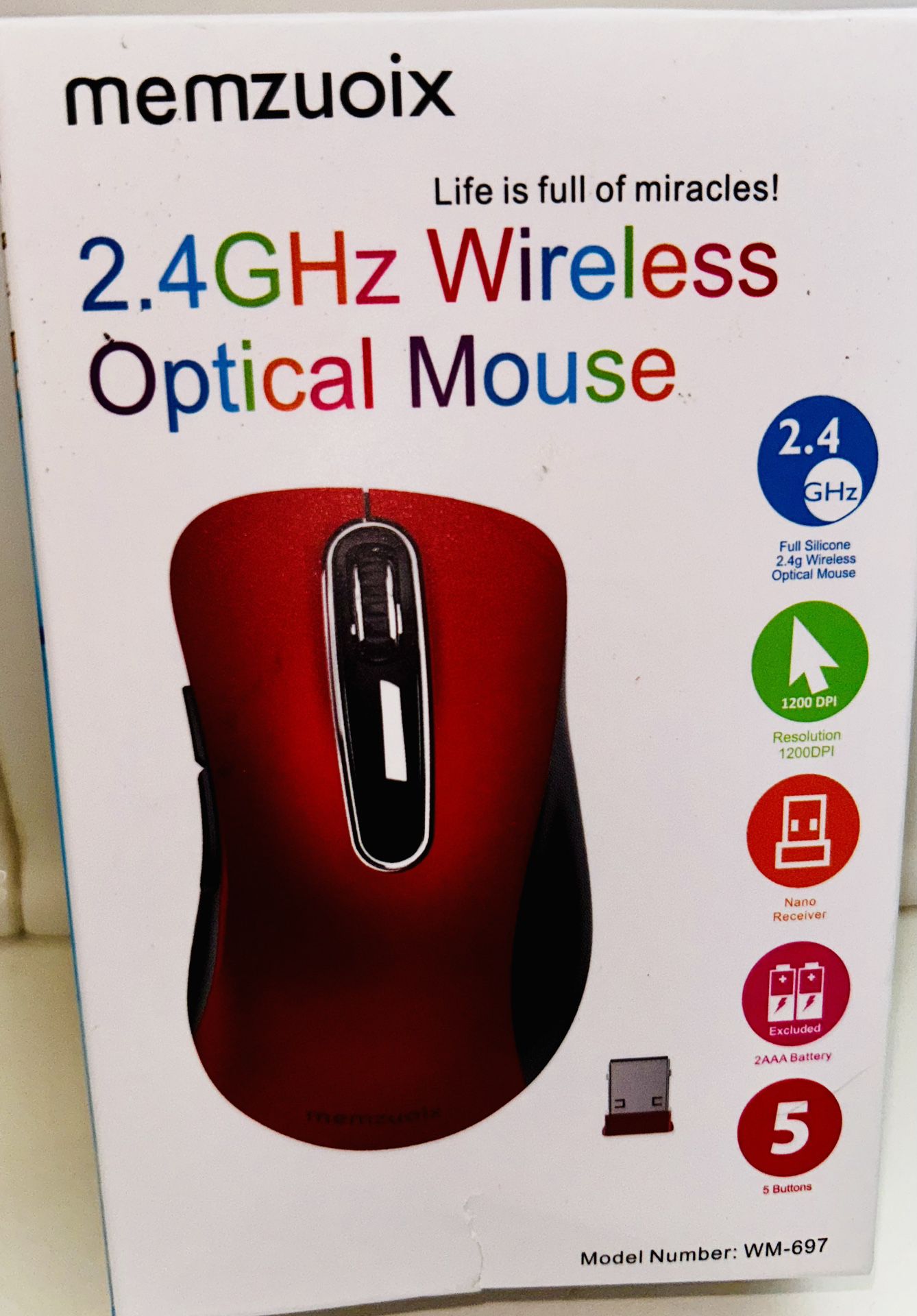 Wireless Mouse 2.4G memzuoix   $8
