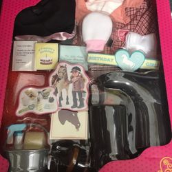 Riding outfit and horse. Care set for 18 in doll