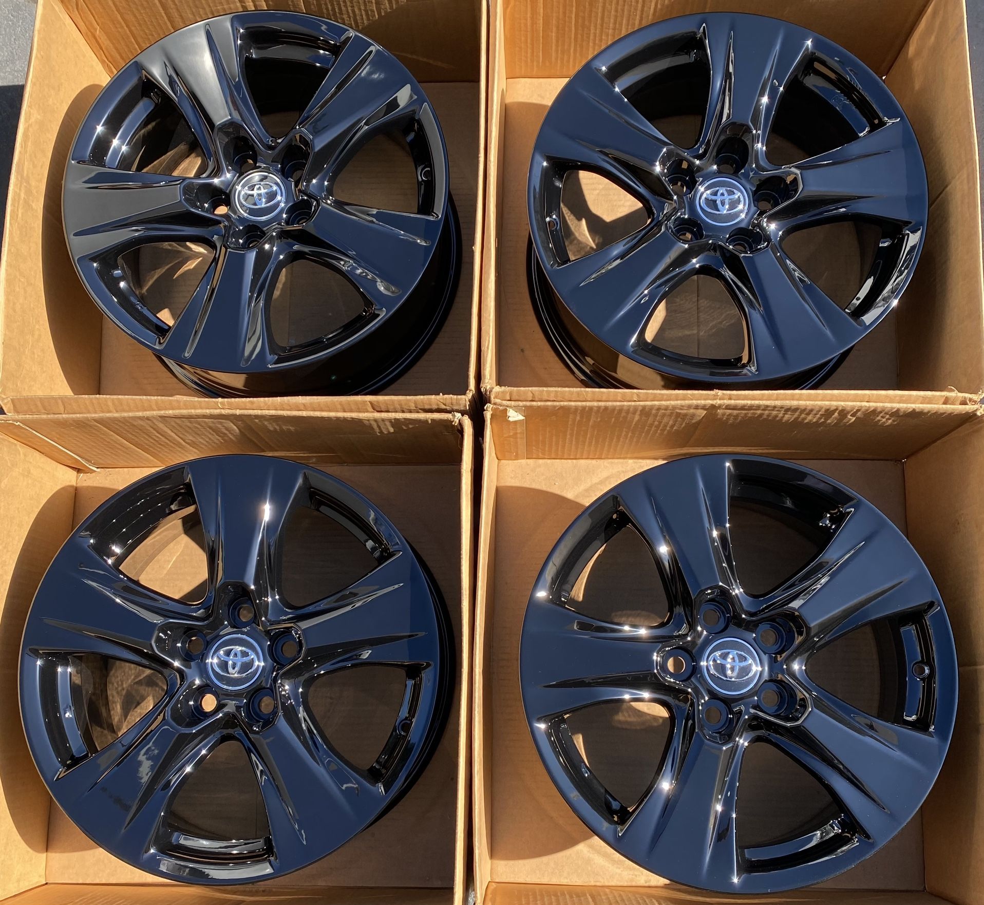 17” Toyota RAV4 Factory Wheels Rims Gloss Black Powder Coat Exchange Only
