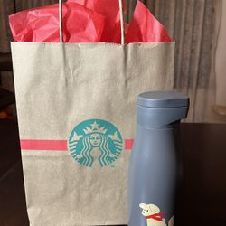 Starbucks 2025 Thermos with Holiday Puppy NEW