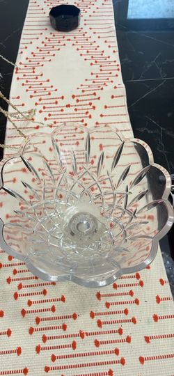 Clear Crystal Cut Glass Decorative Bowl