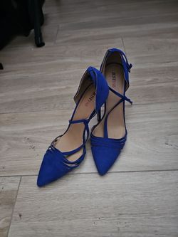 Just Fab Blue Suede Shoes