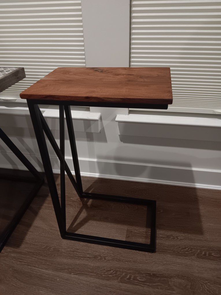 Wooden Top Small End Table