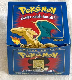 Pokémon Limited Edition-1999 Charizard #6-Sealed in Original Box-23K Gold Plated Trading Card-Vintage! 