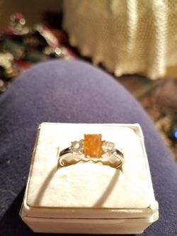 Fire opal ring