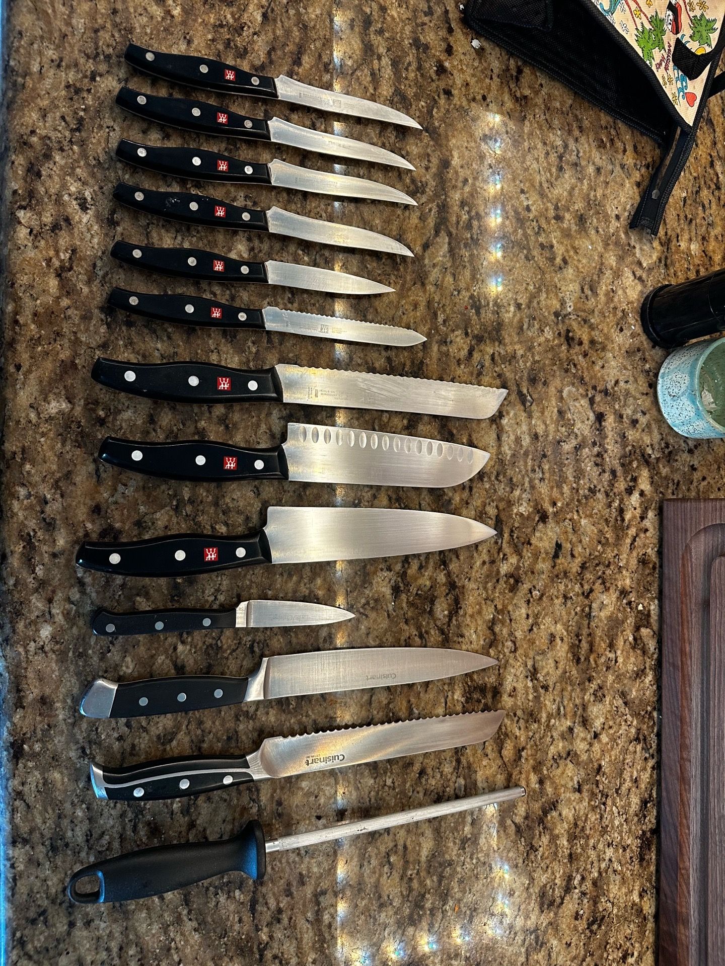 Knife block and knives- 10 piece Zwilling set with bonus knives