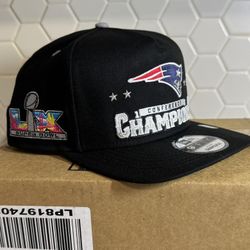 New England Patriots NFL New Era 2025 AFC Conference Champions Snapback Hat NWT