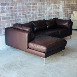 Design Within Reach Leather Sofa -Delivery Available