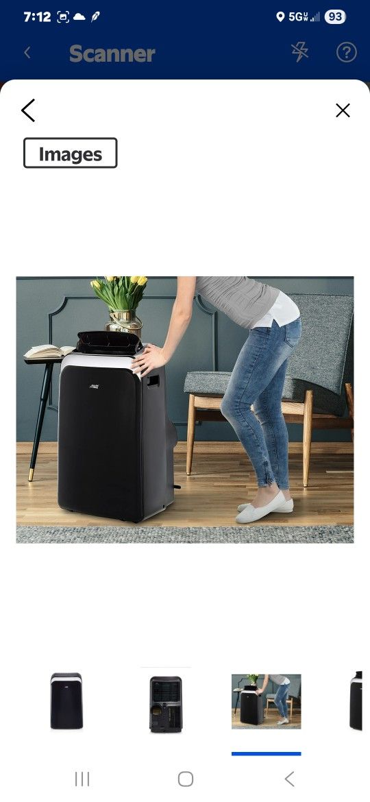 Arctic King 10,000 BTU (13,500 BTU ASHRAE) 115V Smart Portable Air Conditioner, Black, WPPD14HW9N