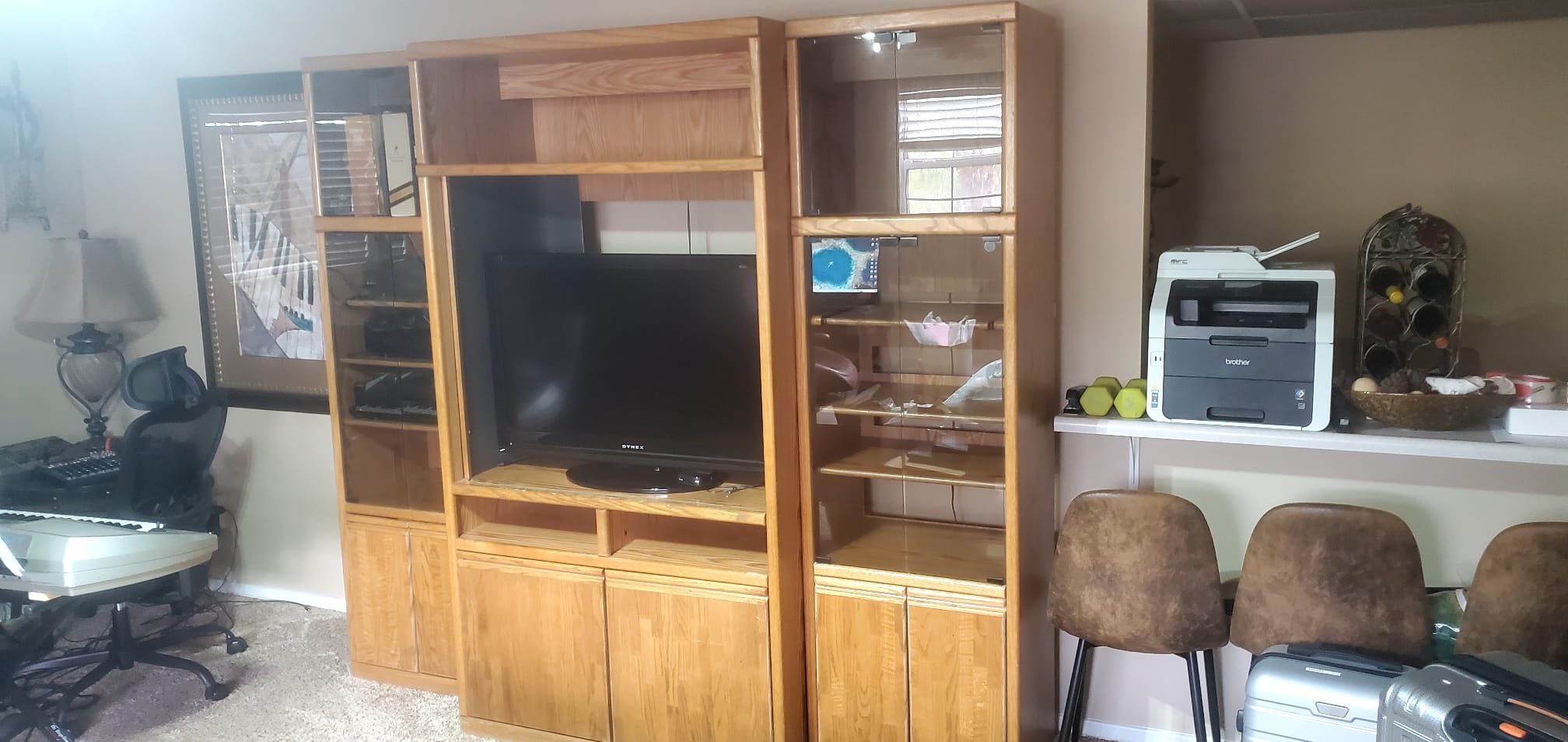 Entertainment Center Real Wood 4 Piece