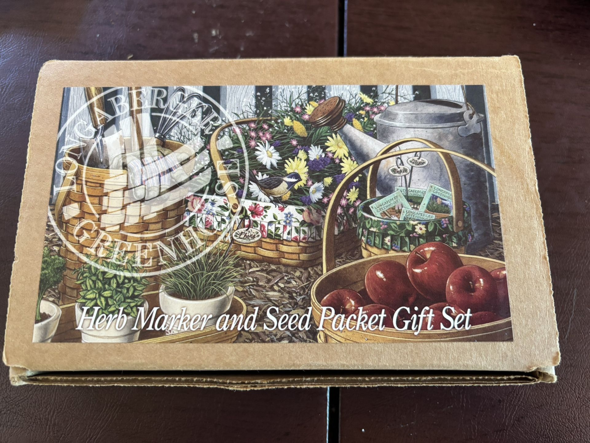 Longaberger Vintage NWT Herb Marker And Seed Packet Set