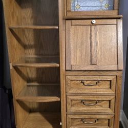 FREE - Hutch Cabinet With Drop-down Desk