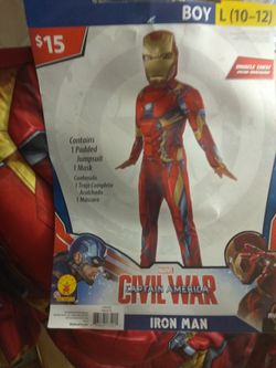 Iron man boys Halloween costume size L (10-12)