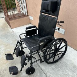 22 Inches Wide Wheelchair In Perfect Condition Easy To Fold It Reclines And Legs Extend Heavy Duty 