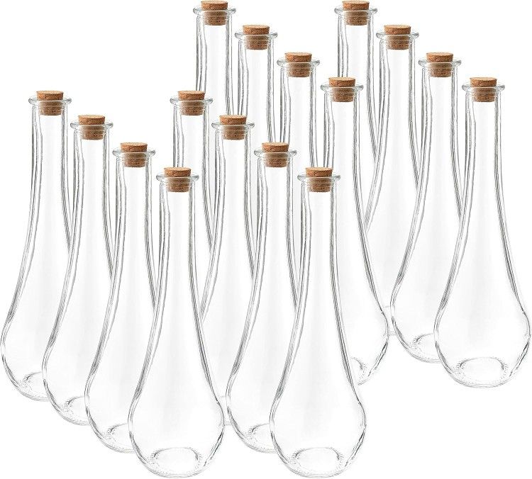 clear glass bud vases